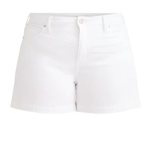 Terra & Sky NEW White Denim Shorts 26W Plus High Rise A-Line Stretch
